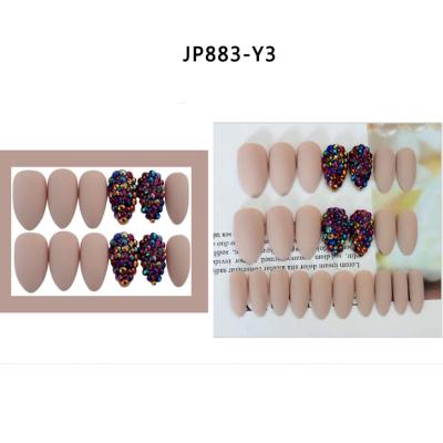 China Wholesale 24pcs DIY Nail Art Press On Nails Customiedr Pure Design Artificial Nail Color False Nails for sale