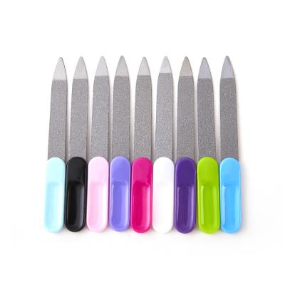 China Double Sided Dresser Polished Metal Diamond Stainless Steel Nail File for sale