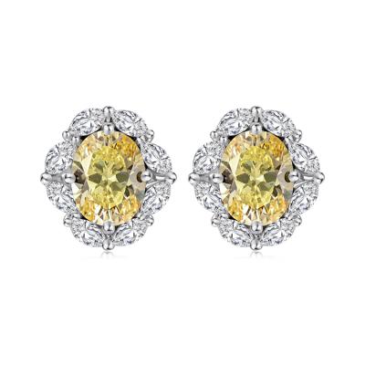 China CLASSIC Fashion Birthstone Sterling Silver Earring Studs Cubic Zirconia Stud Earrings for sale