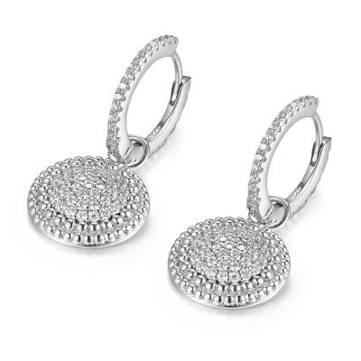 China FASHIONABLE silver earrings jewelry ladies casual party use custom exquisite sterling silver earrings zircon earrings for sale