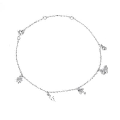 China Latest design s925 vintage custom anklet jewelry women's latest sterling silver anklet chains for sale