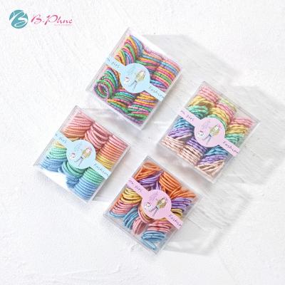 China Scrunchies With Tail 30pcs/box Kids Hair Accessories Candy Color Scrunchie Holder Hair Tie Sets For Women for sale