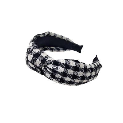 China Wholesale Designer Hairband Plaid Headband New Arrivals High Quality Hair Decoration for sale