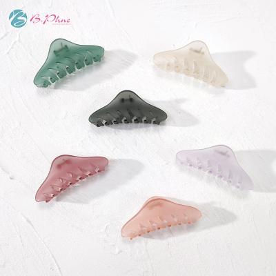 China Fashionable Matte Hair Claw Clip Plastic Korean Women Hair Decoration Wholesale China Products Free Sample for sale