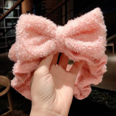 China Hot Sale Hair Decoration Oh My God Logo Hairband Soft Plush Solid Color Makeup Yoga Wash Face Hair Band For Women for sale