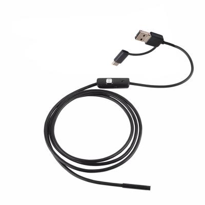 China NIGHT VISION AN100 5.5mm Endoscope Android PC 6 LED Waterproof USB 2M Borescope Snake Tube Camera Mirror Inspection Borescope for sale