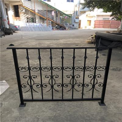 China Contemporary Iron Fencing Iron Stair Railing Designs Modern Wrought Iron Railing for sale