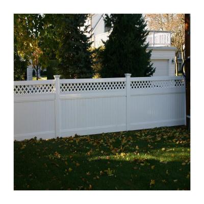 China Easily Assembled PVC Fence Panels Home Depot Composite PVC Slat For Fence PVC Fence In Garden for sale