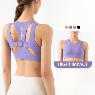 China Nuspire Breathable Gym Workout Jogger Runner Professional Back Support Sports Bra for sale