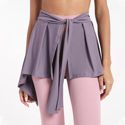 China NUSPIRE Breathable Hip Yoga Exercise Skirt Fitness Cover Tied Dance Slim Skirt for sale