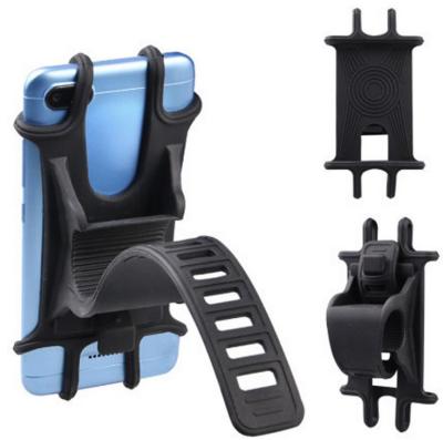 China Universal Adjustable Shockproof Elastic Mount Holder Bike Phone DVR GPS Mount Bike Bicycle MTB Silicone Phone Mount Recycle Holder for sale