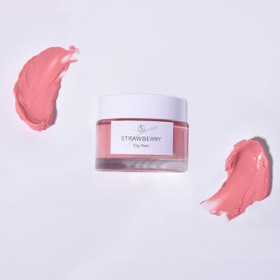 China Natural Deep Cleansing Skin Care Moisturizer Private Label Strawberry Dead Sea Fruit Spa Facial Clay Mask for sale