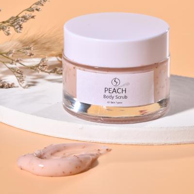 China Exfoliator Private Label Organic Exfoliating Sweet Cream Scrub Fruits Peach Scrub Body Scrub for sale