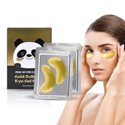 China Anti-Wrinkle OEM Private Label Luxury 24K Gold Hydrogel Repairing Anti Wrinkle Collagen Crystal Under Eye Mask for sale