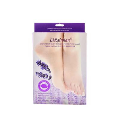 China Peeling Exfoliating Moisturizing Whitening Dry Feet Skin Natural Vegan Lavender Moisturizing Socks Feet Mask Spa Socks Peel Foot Skin Mask for sale