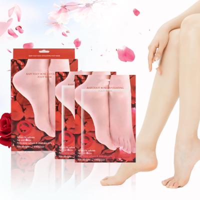 China Moisturzing Natural Organic Custom Private Label Rose Foot Skin Care Immediate Red Skin Foot Mask for sale