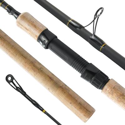 China Custom 6 Section Portable Lure Carbon Fiber Fishing Rods 3.3m 3.9m Distance Spinning Casting Cork Extended Fishing Rod Design for sale