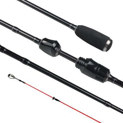 China Carbon Trout Lure Fishing Rods1.85m2.05m 2 Section Carbon Fiber Spin Casting Bait Fast Fishing Rod Custom Made Soft Ultra Light Lure for sale