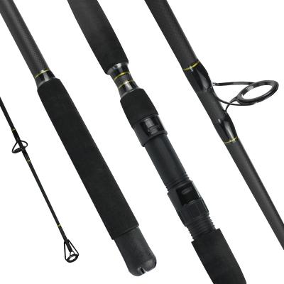 China Custom Portable Section 3.20m Carbon Fiber Lure Fishing Rods 2 Ultra Light Distance Spinning Casting Boat Rods for sale