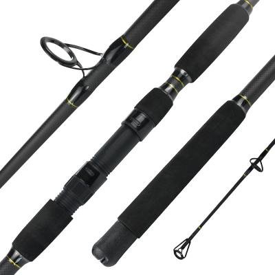 China Custom Portable Ultralight Spinning Fishing Rods Carbon Travel 3.20m Launch Boat 2 Section Carbon Fiber Distance Catfish Rods for sale