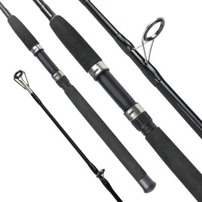 China Custom Solid Carbon Spinning Casting Sea Fishing Rod 168cm/180cm/198cm/210cm 2 Section Carbon Fiber Distance Casting Boat Fishing R for sale