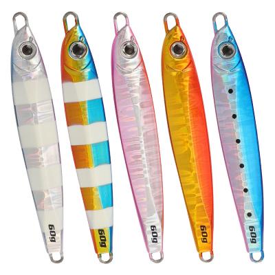 China Custom Artificial Hard Slow Bait Knife Jig 20g 30g 40g 60g Hard Casting Mackerel Fishing Baits Freshwater Metal Baiting Lure QYR04 for sale