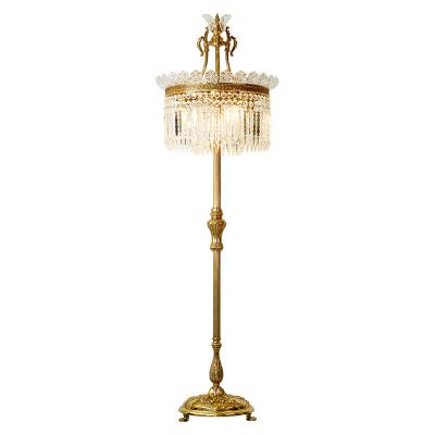 China EUROPEAN Jewelrytop Rococo Crystal Chandelier Floor Lamp Glass Floor Light Bedroom for sale