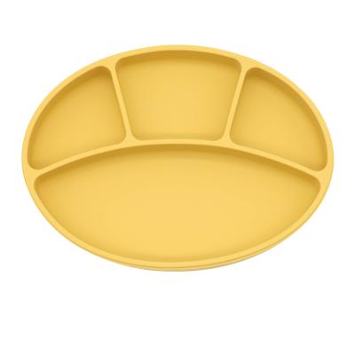 China Children's Baby Silicon Dish Eco Friendly Kids Feeding Dish for sale