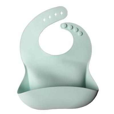 China BPA Free Silicone Baby Bibs Colorful Silicone Waterproof Baby Bib for sale