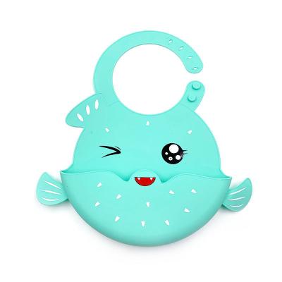 China BPA Free Baby Bib Silicone Rice Pouch Light And Tasteless Waterproof Bib Learn To Eat Baby Tableware for sale