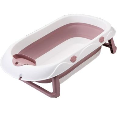 China Sustainable Baby Bath Tub Safety Baby Bath Wash Tub Plastic And Band Tub For Kids Purple Bathtub Folding Baby Tub With Portable for sale