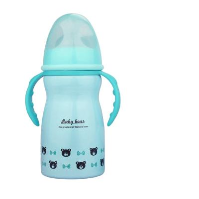 China BPA Free Stainless Steel 100ml/150ml/200ml/300ml Baby Feeding Kids Vacuum Flask Nipple Milk Water Bottle for sale