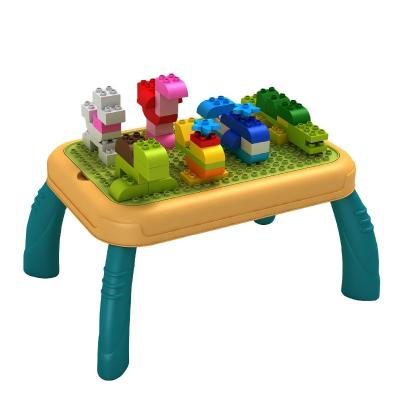 China Modern Kids Table and Chair with Mini Brick Toys Creative Building Blocks Table for Kids Building Blocks Indoor Table for sale