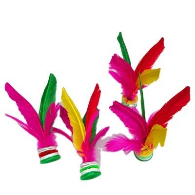 China Colorful Chinese Jianzi Kick Flywheel Feather Foot Exerciser Outdoor Game For Adults And Children for sale