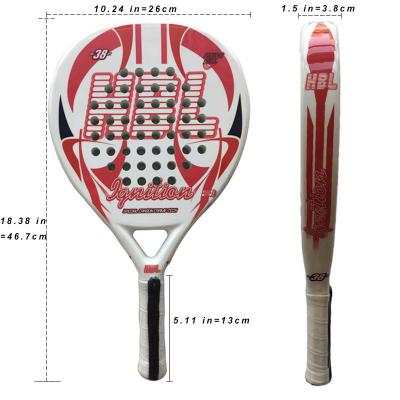 China Durable High Quality Beach Padel Customized Popular Carbon Padel Tennis Racket Stability Good Beach Padel for sale