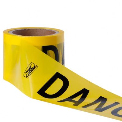 China Non Adhesive Recommended Diminishing PE Danger Warning Tape for sale