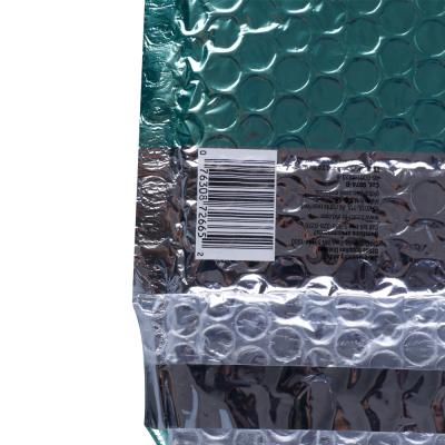 China Business& Shopping Green Metallic Aluminum Foil Bubble Bag Shipping Self Adhesive Bubble Mailers for sale