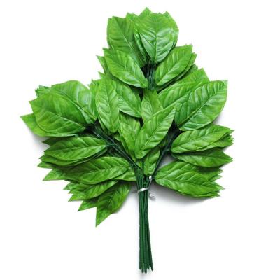 China Minimalist Artificial Garden Decoration Branches Decoration Mango Leaves for sale