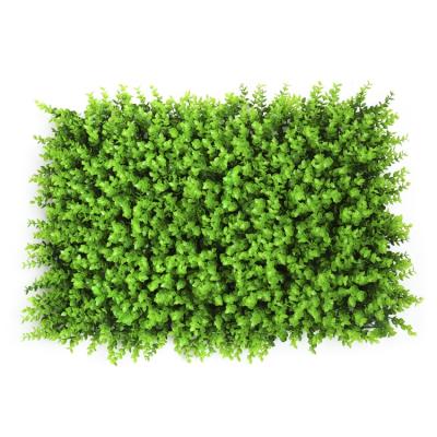 China Background wall simulation plant wall artificial plastic eucalyptus lawn for sale