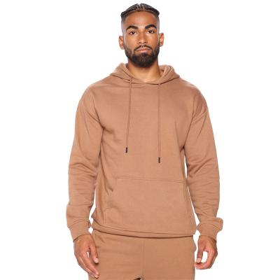 China Men's Breathable Cotton Ribbed Sport Plus Size Closure Pullover Hoodie And Pants Casual Outdoor Sweatshirt Plus Size Men Joggers Set for sale