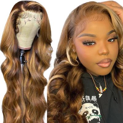 China Other 4/27 Body Wave Human Hair Lace Wig For 4/27 Russian Color Women Virgin Hair 4/27 Lace Highlight Wig/Hair Wigs for sale