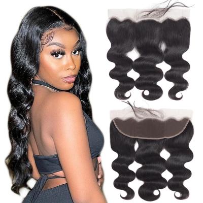 China 13*4 Barely Shedding Thick Smooth Soft Hd Lace Frontal Brazilian Curly Wave Hd Lace Headband Sheer Swiss Vendor 360 Lace Headband for sale