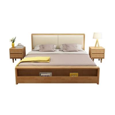 China Durable Bedroom Furniture Queen Size Metal Bed Wooden Double Bed Bases Frame For Full Size for sale