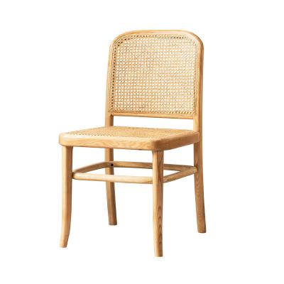 China Wholesale Stackable Modern Durable Rattan Furniture Restaurant Dining Wooden Chairs for sale