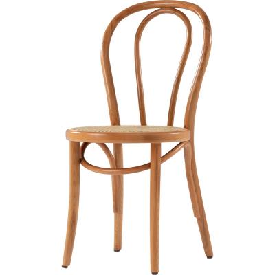 China Solid wood with rattan solid wood rattan chair hotel dining chairs restaurant thonet bent wood dining chair for sale