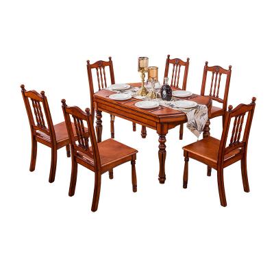 China Folding Dining Furniture Set Modern American American Folding Dining Table For 6 for sale