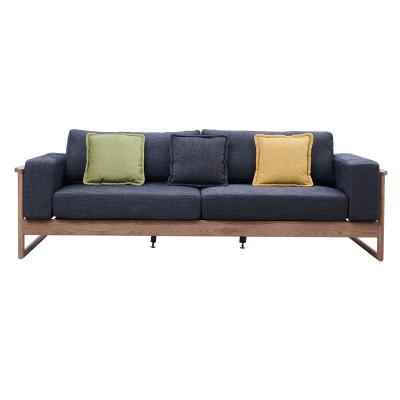 China Convertible Comfortable Living Room Furniture Modern Solid Wood Sofa for sale