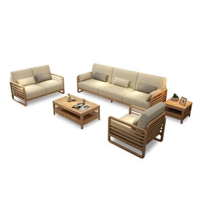 China Modern Design Solid Wood Sofa Extendable European Comfortable Living Room Furniture for sale