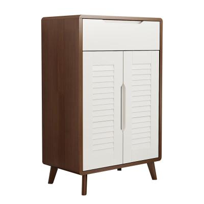 China Adjustable Wholesale Living Room Furniture Solid Wood Storage Shoes (Other) Shoe Cabinet for sale