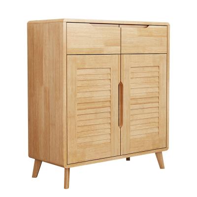 China Adjustable Wholesale Living Room Furniture Solid Wood Storage Shoes (Other) Shoe Cabinet for sale